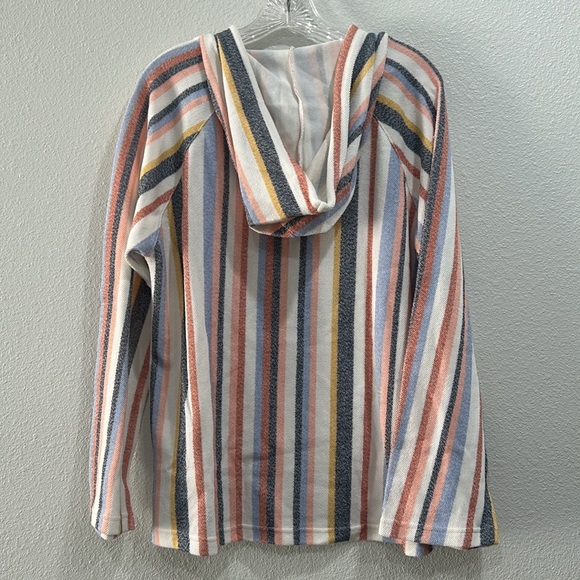 Roxy Wild and Free Striped Pullover Hoodie SZ Medium NWT - Picture 7 of 12